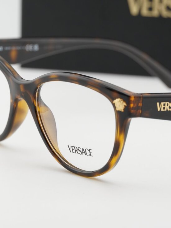 Versace VE3365U 108 Cat Eye Eyeglasses – Havana 52mm main image 8